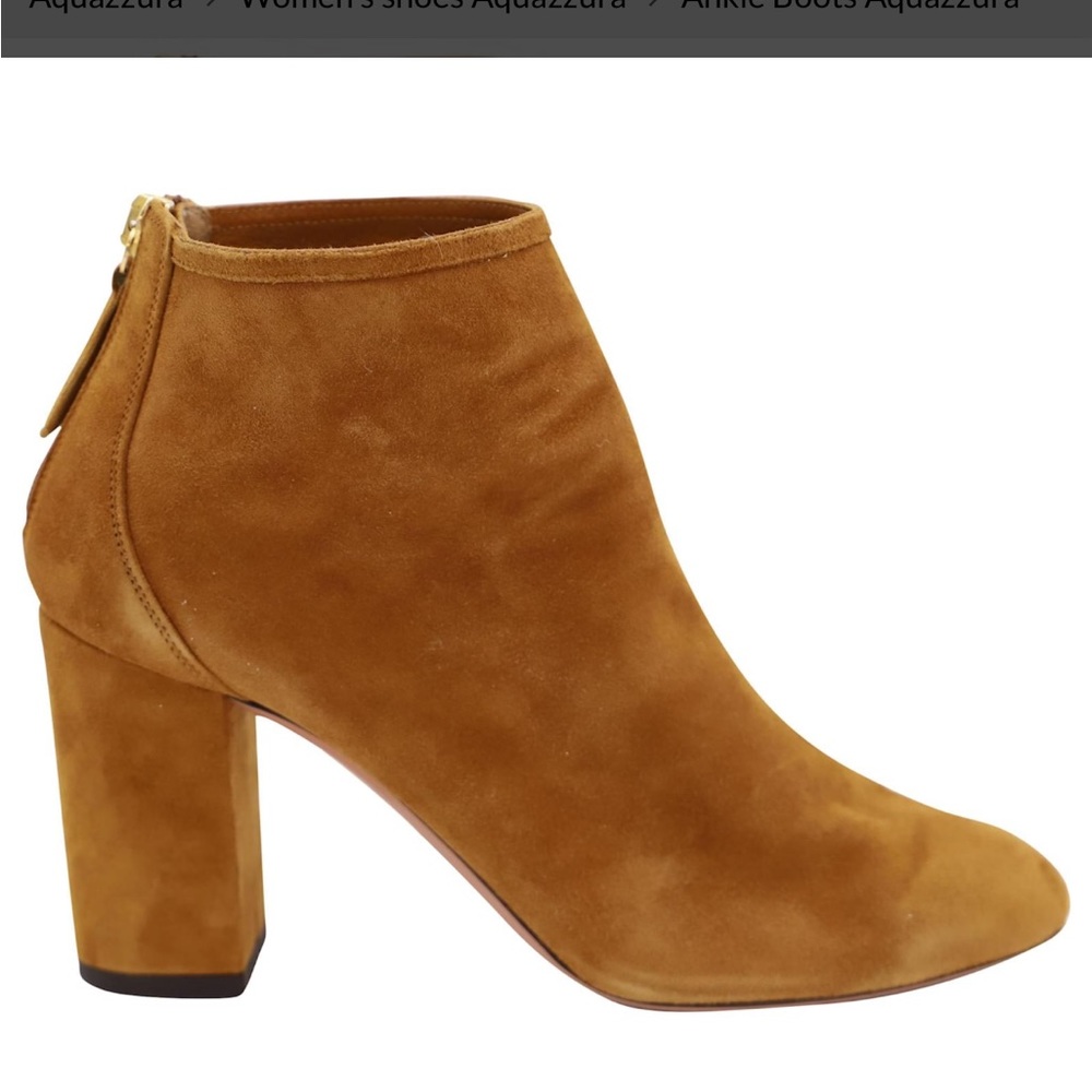 Aquazzura Ankle Boots in Brown Suede- size 37